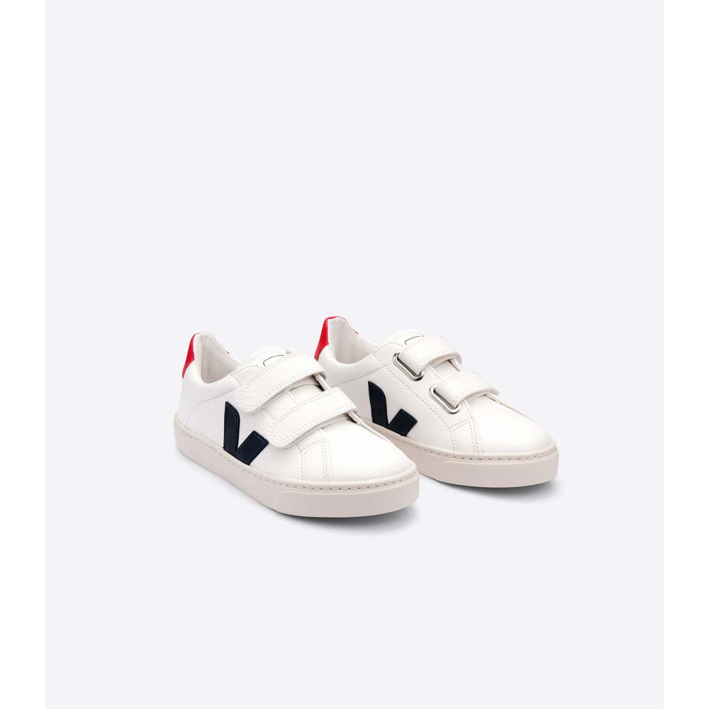 Veja ESPLAR CHROMEFREE Kids' Sneakers White/Black/Red | NZ 835PJJ
